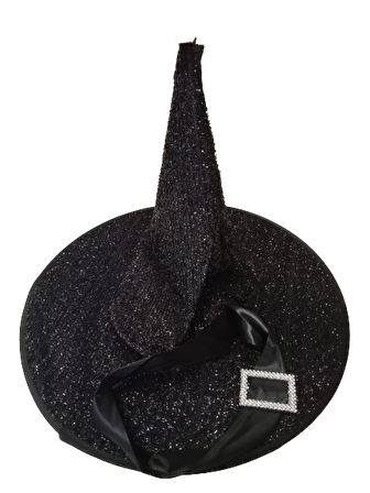 CADILAR BAYRAMI HALLOWEEN CADI ŞAPKASI SİYAH PARILTILI