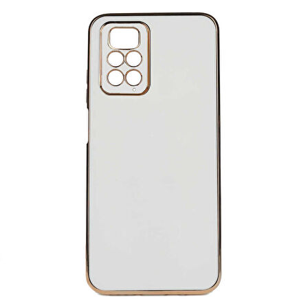 Gpack Xiaomi Redmi Note 11 Pro 5G Kılıf Bark Parlak Silikon Renkli Kenarları Rose 