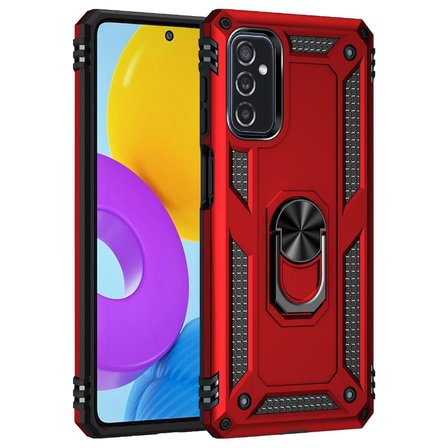 Smcase Samsung Galaxy M52 5G Kılıf Vega Yüzüklü Tank Silikon  Nano Ekran Koruyucu