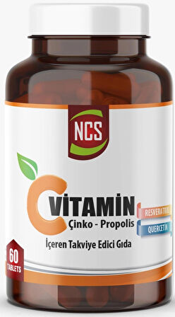 Vitamin C Çinko Propolis Vitamin D Resveratrol 60 Tablet