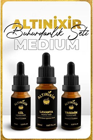 Buhurdanlık Seti Medium (lavanta,yasemin,gül)