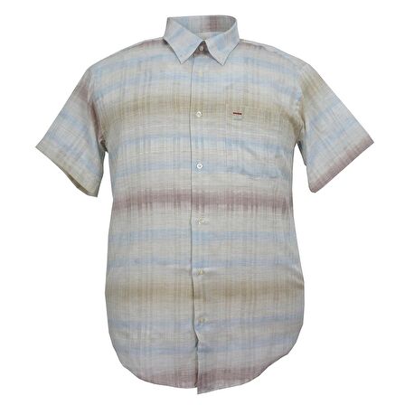 Erkek Büyük Beden Battal Boy Kısa Kollu Gömlek