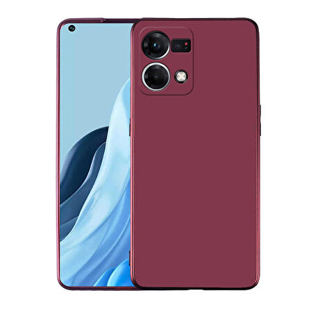 Oppo Reno 7 Kılıf Mat Lüx Kamera Korumalı Premier Mat Silikon 