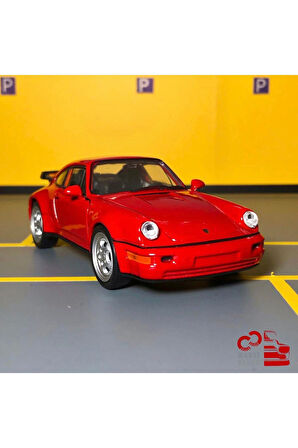Porsche 911 Turbo 1/36 Ölçek *c&c Model Garage* Çek Bırak Diecast Metal Model Oyuncak Araba