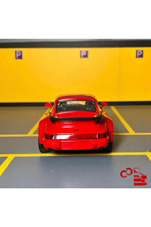 Porsche 911 Turbo 1/36 Ölçek *c&c Model Garage* Çek Bırak Diecast Metal Model Oyuncak Araba