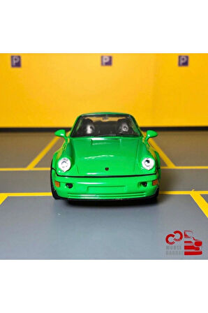 Porsche 911 Turbo 1/36 Ölçek *c&c Model Garage* Çek Bırak Diecast Metal Model Araba Oyuncak