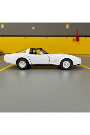 Chevrolet Corvette 1982 1/36 Ölçek *c&c Model Garage* Çek Bırak Metal Model Oyuncak Araba