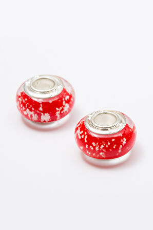 Kırmızı Fosforlu Karanlıkta Parlayan Murano Charm