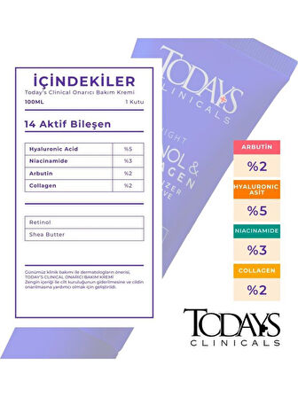 Todays Clinicals Onarıcı Krem 100ml+De femme Saç Proteini Hediyeli