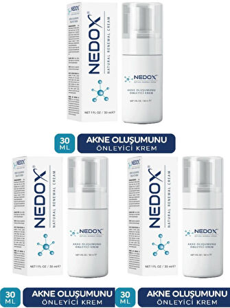 NEDOX 3 Adet Akne Önleyici Siyah Nokta Ve Sivilce Karşıtı Krem 30 ml