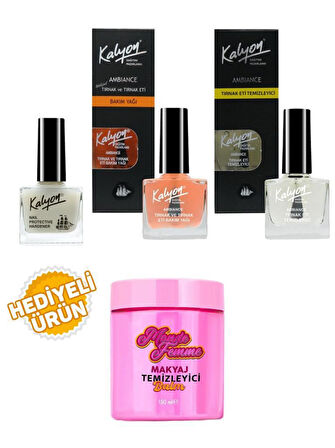 Kalyon Tırnak Güçlendirici+Bakım Yağı+Et Temizleyici+Monde Femme Makyaj Temizleyici Balm 150 Ml Hediyeli