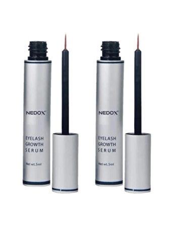 NEDOX 2 Adet Kaş Ve Kirpik Uzatıcı, Onarıcı, Besleyici Ve Güçlendirici Bakım Serum Garantili 5 ml