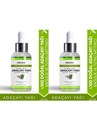 NEDOX 2 Adet Misk Adaçayı Yağı %100 Doğal Bağlılık Ve Tutku Arttırıcı Clary Sage Oil 50 Ml
