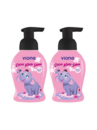 vione 2 Adet Kız Çocuk Köpük Sabun 250 Ml