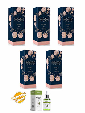 Pereja Pudra Kolonya 250 ml Cam Şişe 5 Li Set