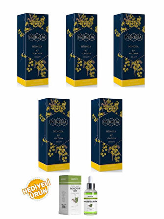 Pereja Mimoza Kolonya 250 ml Cam Şişe 5 Li Set