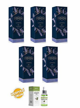 Pereja Lavanta Kolonya 250 ml Cam Şişe 5 Li Set