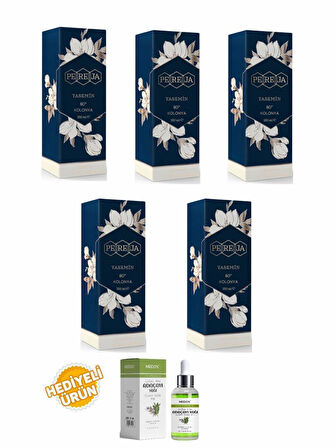 Pereja Yasemin Kolonya 250 ml Cam Şişe 5 Li Set