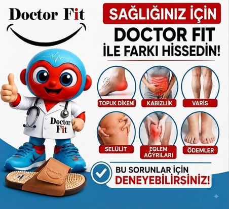 Doctor Fit Refleksoloji Rahatlatıcı,Akapunktur Masaj Terliği Antibakteriyel Deri Siyah 44 Numara Unisex