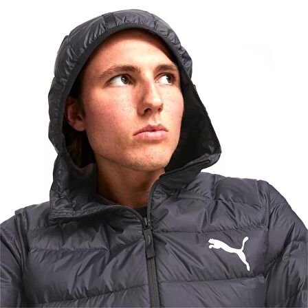 Packlite Hooded Down Erkek Siyah Günlük Stil Mont 84935501