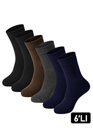 Just Inner Erkek Çorap 6’lı Koyun Yünü (Lambswool)