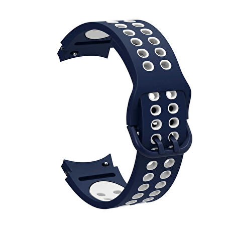 Gpack Samsung Galaxy Watch 4 44mm Kordon Delikli Çift Renk Silikon 