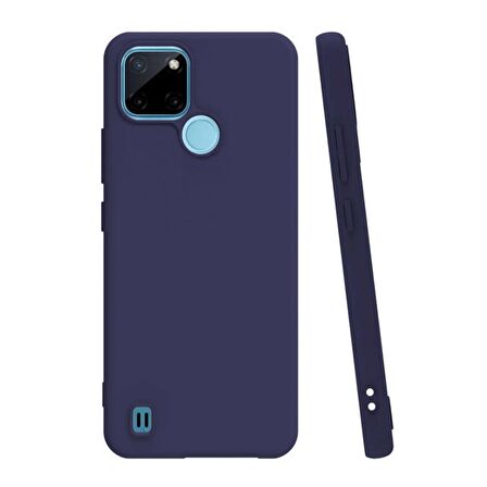 Smcase Realme C21y Kılıf Biye Mat Silikon