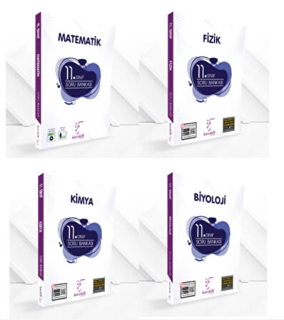 KARE KÖK YAYINLARI 11.SINIF MATEMATİK-FİZİK-KİMYA-BİYOLOJİ SORU BANKASI