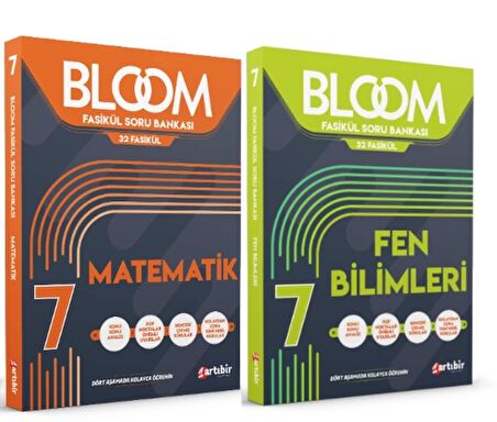 ARTIBİR YAYINLARI 7. Sınıf Bloom Matematik + Fen Bilimleri Fasikül Soru Bankası (2 Kitap)