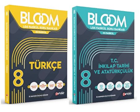 ARTIBİR YAYINLARI 8. Sınıf Bloom Türkçe + T.C. İnkılap Tarihi ve Atatürkçülük Fasikül Soru Bankası (2 Kitap)