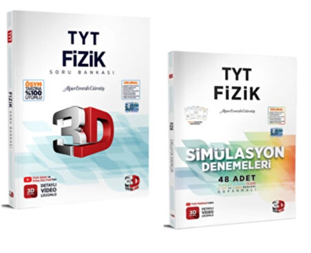 3D YAYINLARI TYT FİZİK SORU BANKASI - TYT FİZİK SİMÜLASYON DENEME