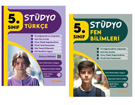 TUDEM YAYINLARI 5.SINIF STÜDYO TÜRKÇE - FEN BİLİMLERİ 2'Lİ SET