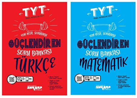 ANKARA YAYINCILIK TYT Türkçe - Matematik Güçlendiren Soru Bankası (2 Kitap)