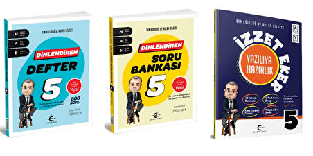ARI YAYINCILIK 5. Sınıf Din Kültürü ve Ahlak Bilgisi İzzet Eker Dinlendiren Defter + Soru Bankası +Yazılıya Hazırlık