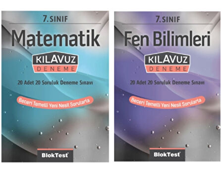 TUDEM YAYINLARI 7.SINIF  MATEMATİK - FEN BİLİMLERİ 20 SORULUK 20 Lİ DENEME