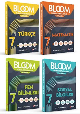 ARTIBİR YAYINLARI 7. Sınıf Bloom Türkçe + Matematik + Fen Bilimleri + Sosyal Bilgiler Fasikül Soru Bankası (4 Kitap)