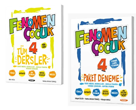 FENOMEN YAYINCILIK 4 Tüm Dersler Yeni Nesil Soru Bankası ve Paket Deneme