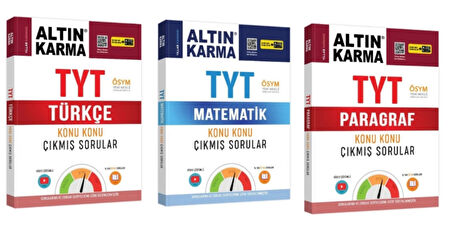 ALTIN KARMA YAYINLARI TYT TÜRKÇE+MATEMATİK+PARAGRAF KONU KONU ÇIKMIŞ SORULAR