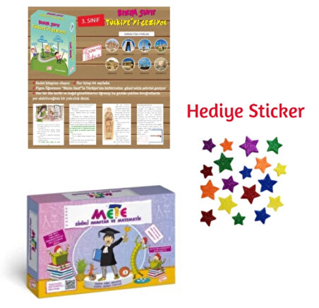 GİZEMLİ BAHÇE 3.SINIF BİZİM SINIF TÜRKİYEYİ GEZİYOR -SİHİRLİ ANAHTAR ve METE MATİK 10'LU HİKAYE SETİ