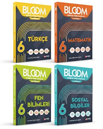 ARTIBİR YAYINLARI 6. Sınıf Bloom Türkçe + Matematik + Fen Bilimleri + Sosyal Bilgiler Fasikül Soru Bankası (4 Kitap)