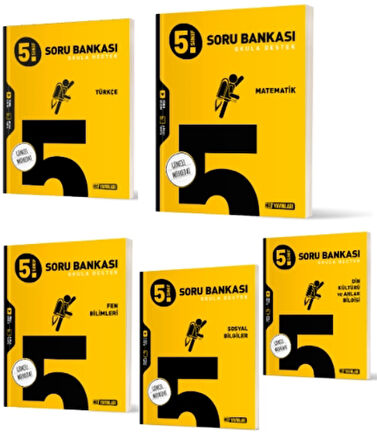 HIZ YAYINLARI 5. SINIF TÜRKÇE - MATEMATİK - FEN - SOSYAL - DİN SORU BANKALARI