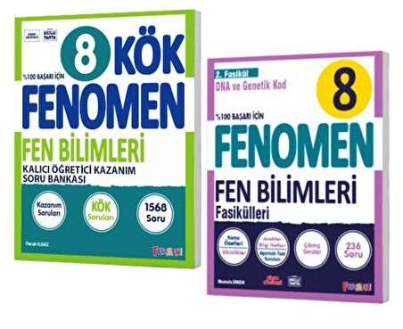 FENOMEN YAYINLARI 8. SINIF Kök Fen Bilimleri Soru Bankası + Fen Bilimleri 2. Fasikül (DNA Ve Genetik Kod)(2 KİTAP)