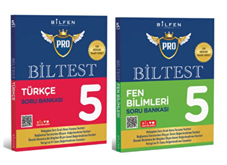 BİLFEN YAYINCILIK 5.SINIF BİLTEST PRO TÜRKÇE+FEN BİLİMLERİ SORU BANKASI