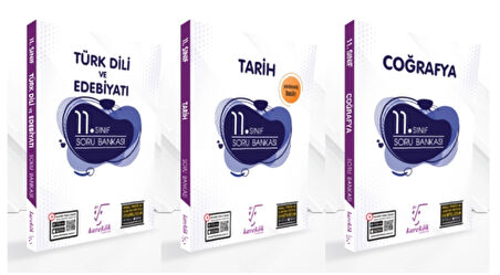 KARE KÖK YAYINLARI 11.SINIF TÜRKDİLİ VE EDEBİYATI-TARİH-COĞRAFYA SORU BANKASI