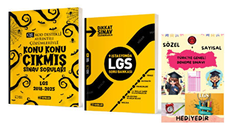 HIZ YAYINLARI 8. SINIF KONU KONU ÇIKMIŞ SINAV SORULARI - 9 İSTASYONDA LGS SORU BANKASI ve Hediye