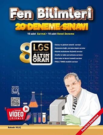 ALTIN ORAN 8.SINIF TÜRKÇE - MATEMATİK- FEN BİLİMLERİ 20 DENEME SINAVI (3 Kitap)