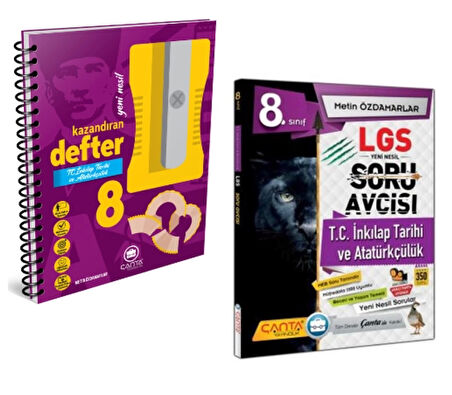 Çanta Yayıncılık 8. Sınıf T.C İnkılap Tarihi ve Atatürkçülük Kazandıran Defter + LGS Soru Avcısı
