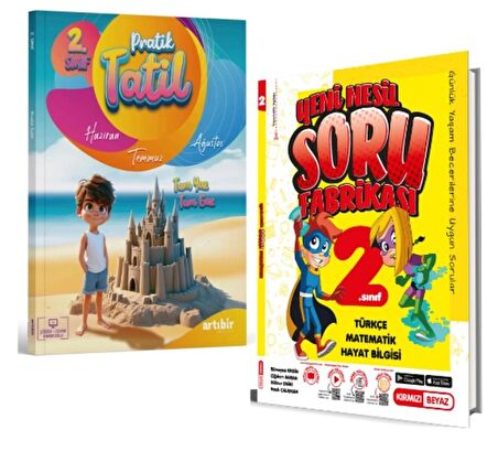 ARTIBİR YAYINLARI 2. Sınıf Pratik Yaz Tatili + Yeni Nesil Soru Fabrikası (2 Kitap)