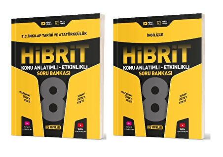 HIZ YAYINLARI 8. Sınıf İnkılap + İngilizce Hibrit Soru Bankası (Konu Anlatımlı - Etkinlikli)