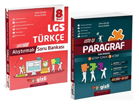 GİZLİ YAYINLARI 8. Sınıf LGS Türkçe + Paragraf Alıştırmalı Soru Bankası